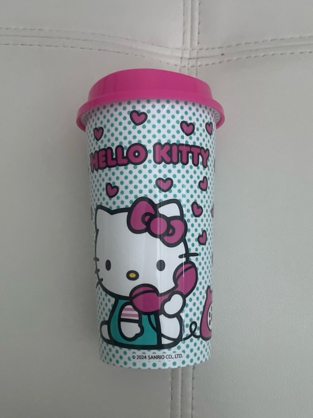 Hello Kitty Pink and White Travel Tumbler - Hello Kitty Brand